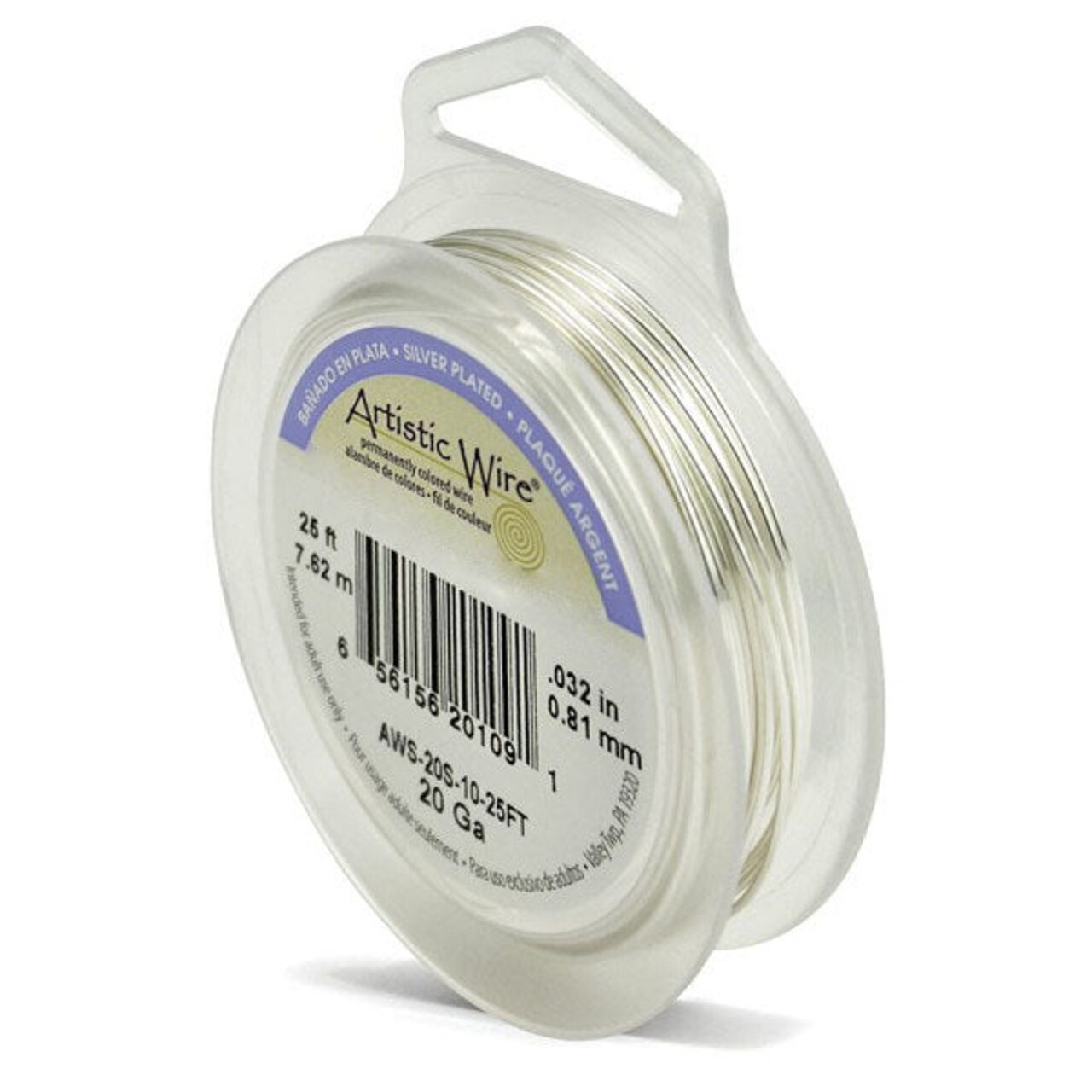 Artistic Wire Jewelry Wire Non-Tarnish Silver Plated 20 Gauge (8 Yards)